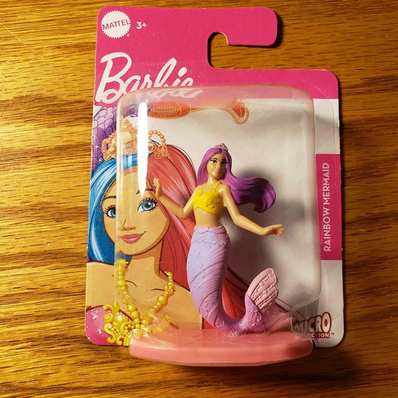 Barbie Micro Matell Brand New in Packaging Rainbow Mermaid Mattel Cake Topper - Picture 1 of 2